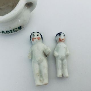 2 Vintage German Porcelain Frozen Charlotte Dolls In Cup 2