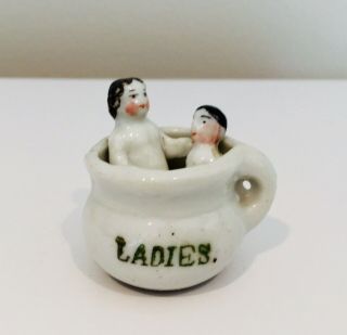 2 Vintage German Porcelain Frozen Charlotte Dolls In Cup 5