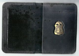 Fbi Special Agent Antique Pin Wallet W/federal Police Benevolent Assn 2019 Card