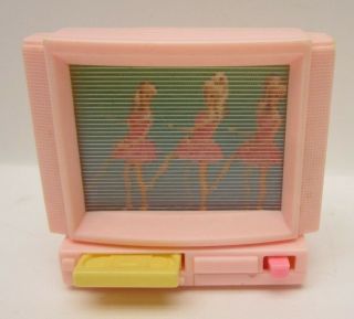 Vintage Magic Moves Barbie Wind up TV/VCR Combo ARCO Mattel Television 2
