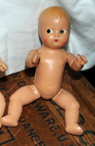1 Antique Vintage COMPOSITION BABY DOLL Jointed 7 