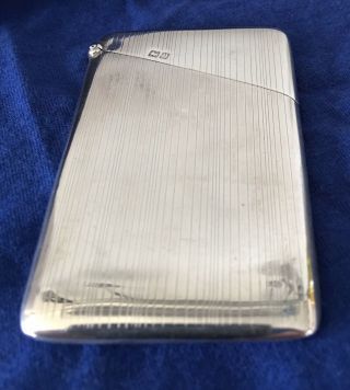 Goldmiths & Silversmiths Co Art Deco London 1930 Solid Silver Calling Card Case