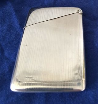 GOLDMITHS & SILVERSMITHS CO ART DECO LONDON 1930 SOLID SILVER CALLING CARD CASE 2