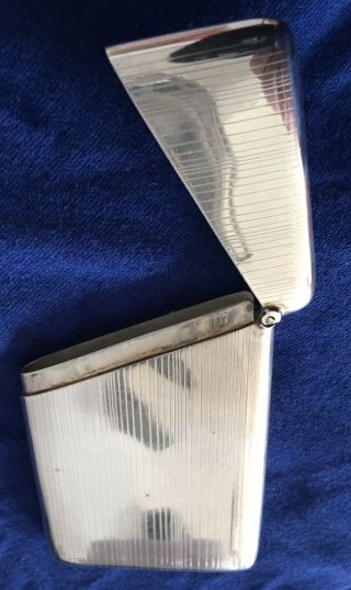 GOLDMITHS & SILVERSMITHS CO ART DECO LONDON 1930 SOLID SILVER CALLING CARD CASE 6
