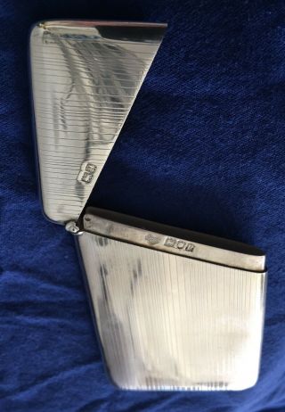 GOLDMITHS & SILVERSMITHS CO ART DECO LONDON 1930 SOLID SILVER CALLING CARD CASE 7