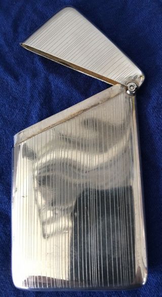 GOLDMITHS & SILVERSMITHS CO ART DECO LONDON 1930 SOLID SILVER CALLING CARD CASE 8