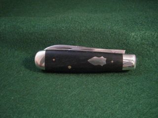 Vintage Cattaraugus Little Valley N.  Y.  Very Dark Wood Handle Pocket Knife