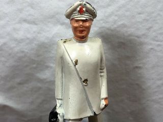 Antique Vintage Die - Cast Metal Army Officer Doctor Old Lead Soldier Toy Army Man 2
