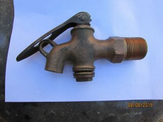 Vintage The Cleveland Brass Mfg Solid Brass Water Spigot Faucet Spout Tap Lock