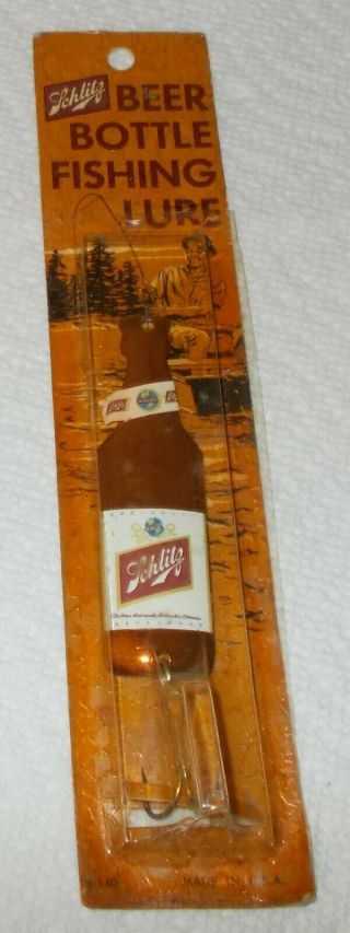 Nos - Vintage Schlitz Beer Bottle Spoon On Card - Rare Color