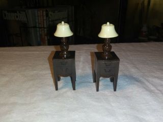 Renwal Browntable Lamps Vintage Dollhouse Furniture Ideal Miniature Plastic