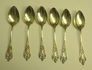 6 Lunt Monticello Sterling Silver 5 3/8 " Sterling Silver Spoons 2.  9 Toz C Mono