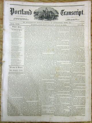 5 1855 - 1858 Maine Newspapers Wth Long Essays On The Role Of Women In Mormon Life