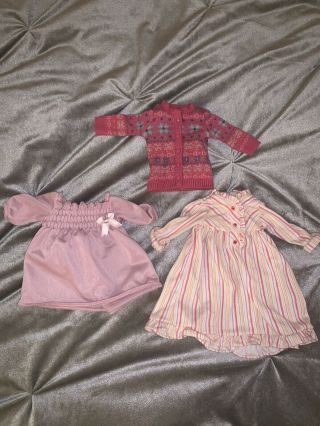 American Girl Doll Kit Nightgown - Ag Doll Pink Sweater & Ag Bitty Baby Top