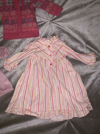 American Girl Doll Kit Nightgown - AG Doll Pink sweater & AG Bitty Baby Top 4