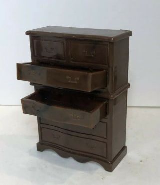 Vintage 1940s Renwal Dollhouse Furniture,  Chest No.  B - 85 W/ Moveable Parts — Euc