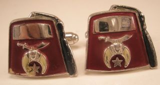 - Fez Hat Shriners Masons Engrave Ready Quality Vintage Anson Cuff Links Gift
