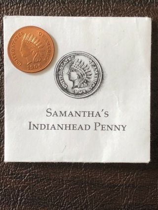 American Girl Doll Samantha Indian Head Penny Envelope