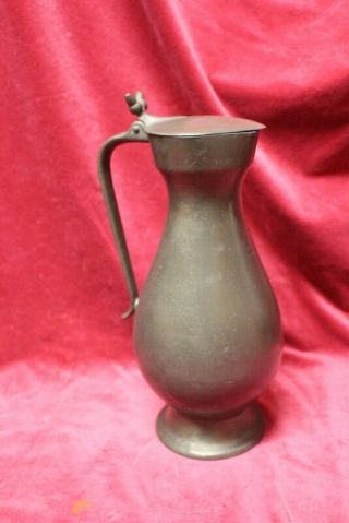 stunning vintage French decorative pewter / metal jug/jar 36 cm H x 17 cm D 3