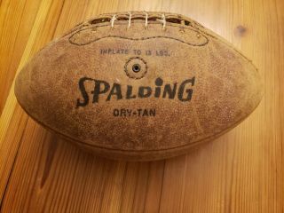 Vintage old Spalding J5 - V football dry tan intercollegiate 3