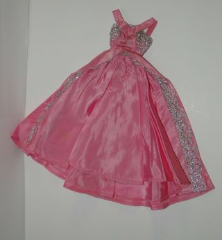 Vtg Barbie 993 Sophisticated Lady Pink Silver Gown Dress Gown