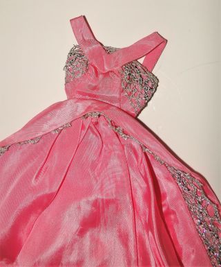 Vtg Barbie 993 SOPHISTICATED LADY Pink Silver GOWN Dress Gown 2