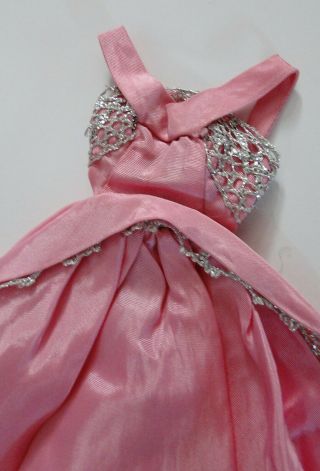 Vtg Barbie 993 SOPHISTICATED LADY Pink Silver GOWN Dress Gown 3