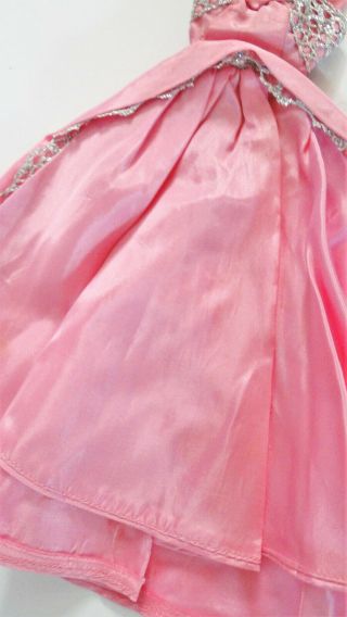 Vtg Barbie 993 SOPHISTICATED LADY Pink Silver GOWN Dress Gown 4