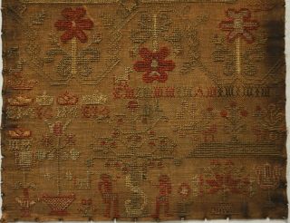 EARLY 19TH CENTURY ADAM & EVE & BORDERS SAMPLER FOR/BY EDWARD MORTON - c.  1820 3