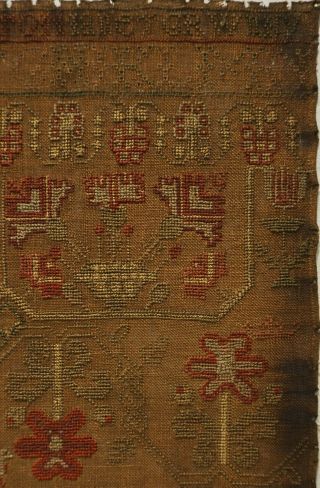 EARLY 19TH CENTURY ADAM & EVE & BORDERS SAMPLER FOR/BY EDWARD MORTON - c.  1820 5