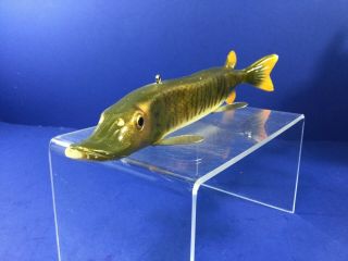 Vintage,  Musky Pike Fish Ice Fishing Spearing Decoy 2