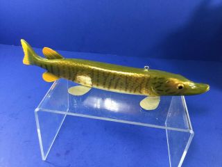 Vintage,  Musky Pike Fish Ice Fishing Spearing Decoy 5
