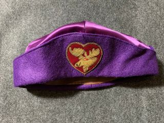 Vintage Loyal Order Of Moose Purple Hat Silk & Wool Macmillan Ward Inc.