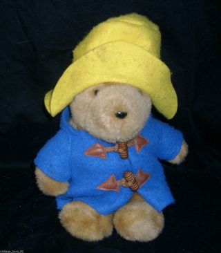 10 " Vintage 1988 Eden Brown Paddington Teddy Bear Stuffed Animal Plush Jacket