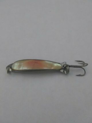 Vintage Mother Of Pearl And Abalone Fishing Lure Spoon