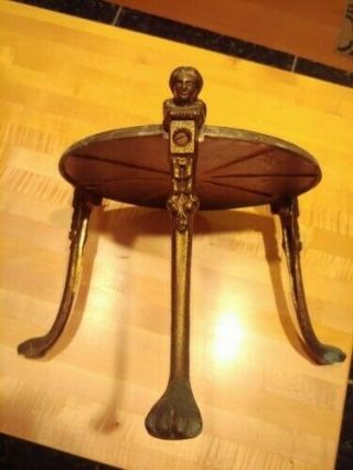 Victorian Solid Brass Antique Plant Stand 9.  5 