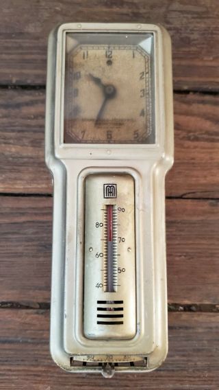 Vintage Minneapolis Honeywell Chronotherm Thermometer Thermostat & Clock