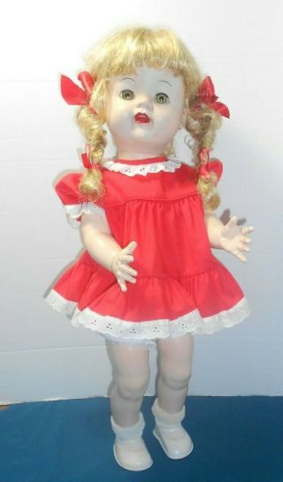 Saucy Walker Doll 22” Sweet Vintage Little Girl Cute -)) ) 