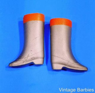 Barbie Doll Zokko 1820 Silver Boots Htf Vintage 1970 