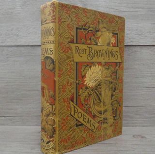 Robert Browning Poems Poetical Antique Poetry Book Belford Clarke 1880s