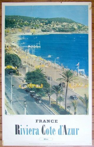 Vintage French Travel Poster - Riviera Cote D 