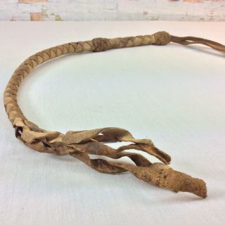 Antique Leather Horse Riding Whip 2 Ft Training Crop Braided Wrist Loop Handmade 2