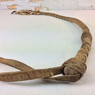 Antique Leather Horse Riding Whip 2 Ft Training Crop Braided Wrist Loop Handmade 3