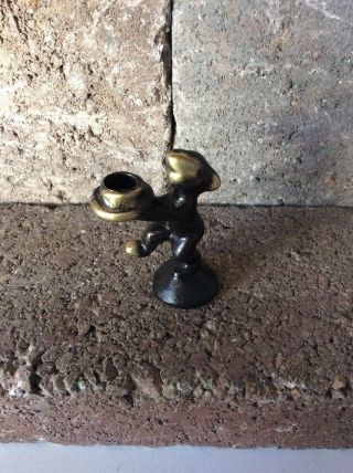 Vintage Walter Bosse Baller Brass Mini Squirrel Candleholder 4 - 1