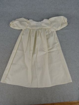 Doll Clothes Vintage 20 " Long Yellow Doll Dress With White Lace Trim