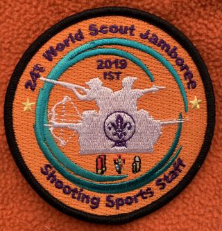 Boy Scout 2019 World Jamboree Shooting Sports Staff Patch 3 1/2 Inches