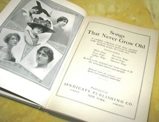 Antique Sheet Music Book 1913 Songs That Never Grow Old Patriotic Operatic 3