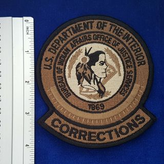 Bureau Of Indian Affairs Corrections Patch - Us Department Of The Interior