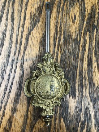 Antique Fancy American Kitchen Shelf Or Mantle Clock Pendulum 5