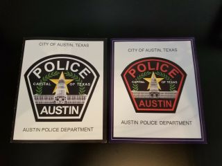 City Of Austin Tx.  Police Department Patches Lone Star State